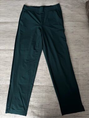 Athleta Women Deep Teal Straight-Leg Performance Chinos